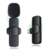 AngLink Wireless Lavalier Microphone for iPhone 7 8 X XR XS 11 12 13 Max Pro SE - 2.4GHz Lapel Mic for Recording YouTube Facebook Live Stream Tiktok Vlog Interview