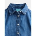 thumbnail image 2 of Wonder Nation Girls Peplum Cotton Shirt with Long Sleeves, Sizes 4-18 & Plus, 2 of 4