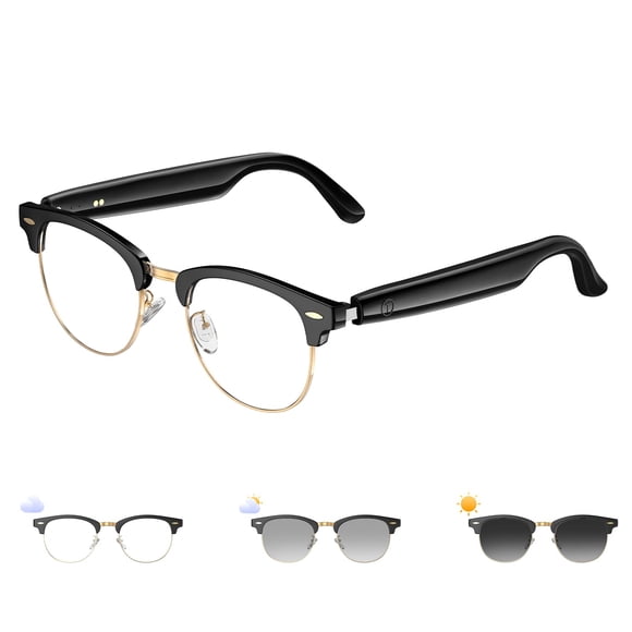 Gafas Inteligentes QxzPower UF-C8 Fotocromáticas Bluetooth Oro
