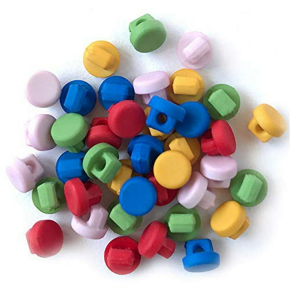 Buttons Galore Tiny Round Buttons - 120 Pieces - Multi Color - 3 Packs