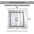 thumbnail image 7 of Creative Products Navy Blue and White Letter G Monogrammed 71x74 Shower Curtain, 7 of 7