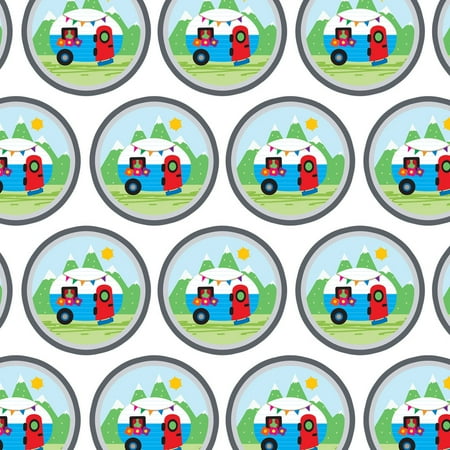 Vintage Retro Camper Trailer Premium Gift Wrap Wrapping Paper Roll