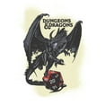thumbnail image 2 of Dungeons & Dragons Black Dragon And Dice Men's White T-shirt-Large, 2 of 3