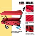 thumbnail image 4 of CLEARANCE! Outdoor Picnic Beach Camping Wagon Camping Cart Trolley Garden Trail Foldable Collapsible Folding Utility Cart Wagon, 4 of 9