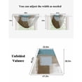 thumbnail image 6 of Waterfall Valances for Windows, Teal Blue Kitchen Sheer Valance Curtains, Brown White Minimalist Retro Smear Ombre Art Rod Pocket Elegant Swag Valances for Living Room Bedroom, 47.2"x38.5", 2 Panel, 6 of 8