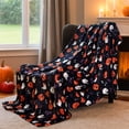thumbnail image 2 of Hitime Halloween Throw Blanket - Halloween Pumpkin Bat, Ultra-Soft Plush Blanket, Lightweight Warm Decor for Bed, Couch, Movie Nights (Throw - 50"x60"), 2 of 7
