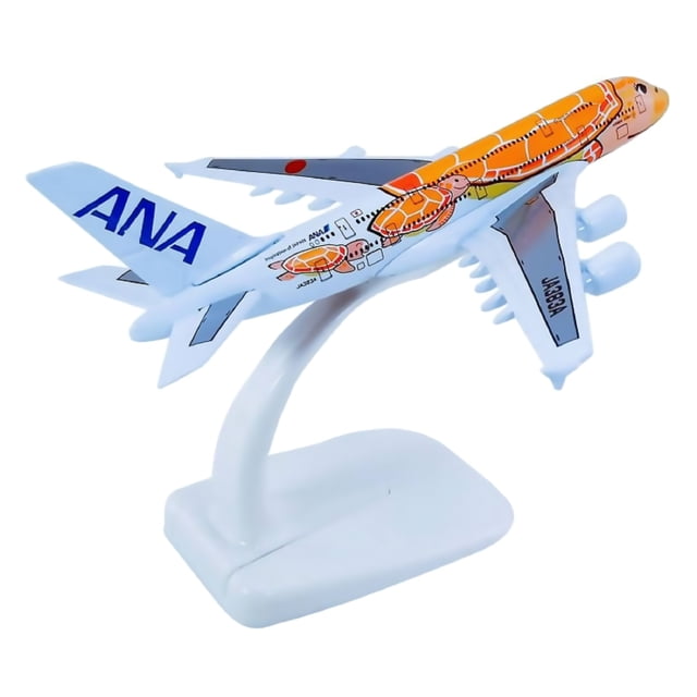 Simulation ANA Sea Turtle Painting Airbus A380 Aircraft Model 1:500 Aviation Science Exhibition Model
