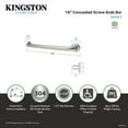 thumbnail image 5 of Kingston Brass GB1216CS Made To Match 16-Inch x 1-1/2-Inch O.D. Stainless Steel Grab Bar in Brushed, 5 of 6