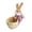 Purple, variant on Kbndieu Bunny Easter Basket, Rattan Woven Storage Baskets Decorative Fruit Candy Bowl Food Small Basket for Storing Easter Party Favors