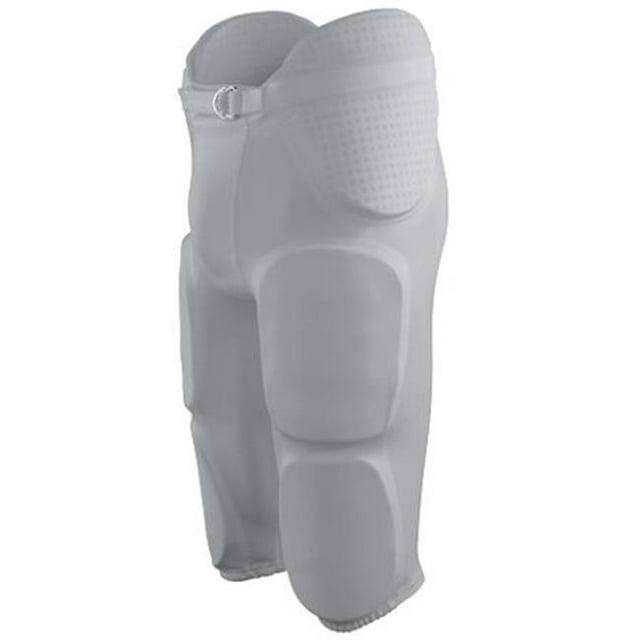 9601A Youth Gridiron Integrated Football Pant - Silver, Extra Large