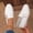 White, variant on Women's Vintage Solid Low Cut Slip On Flats, Retro Lazy Soft Sole Daily Comfortable Casual Shoes Red 36