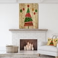thumbnail image 4 of Design Art - Arbre de Noël Déstructuré Abstrait Rouge et Vert, 4 of 5