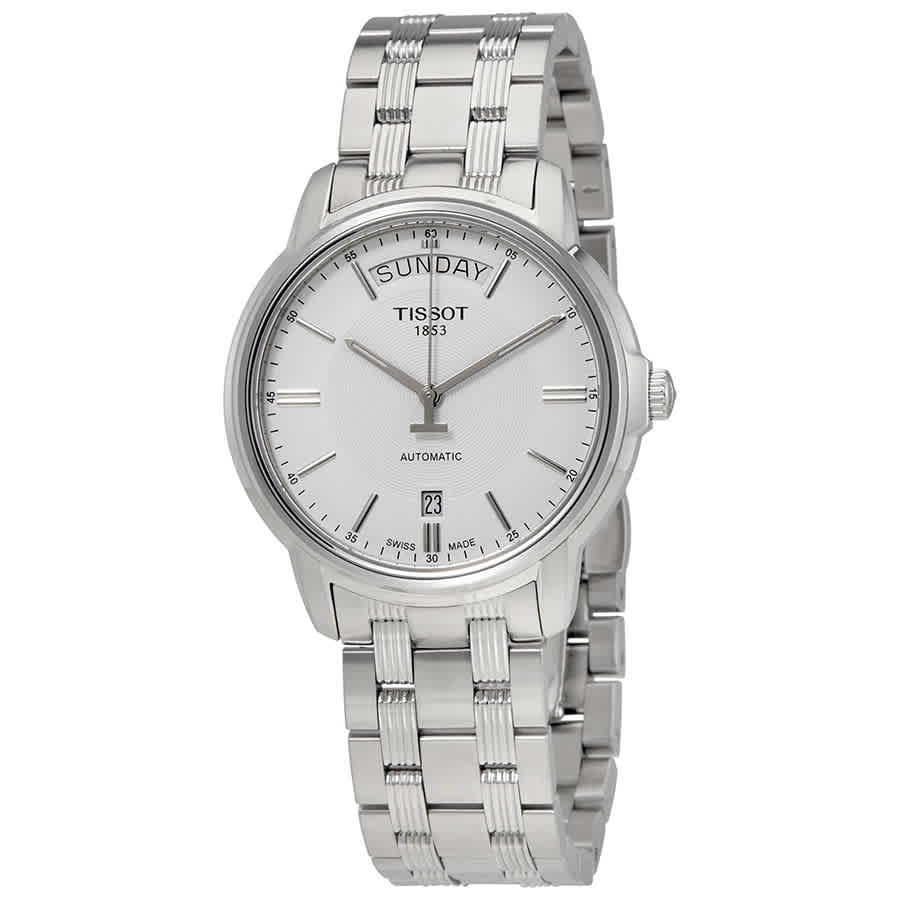 Tissot T-Classic Automatic III Day Date White Dial Men's Watch T065.930 ...