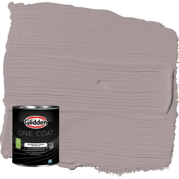 Glidden One Coat Coffee Custard / Purple Eggshell Interior Paint with Primer, 1 Quart