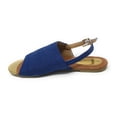 thumbnail image 2 of Victoria K Women's Denim Gold Tipping Sandals, 2 of 5