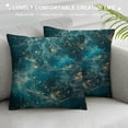 thumbnail image 3 of Acheng Gold and Blue Abstract Art Plush Pillowcase 1 Piece White, 3 of 5
