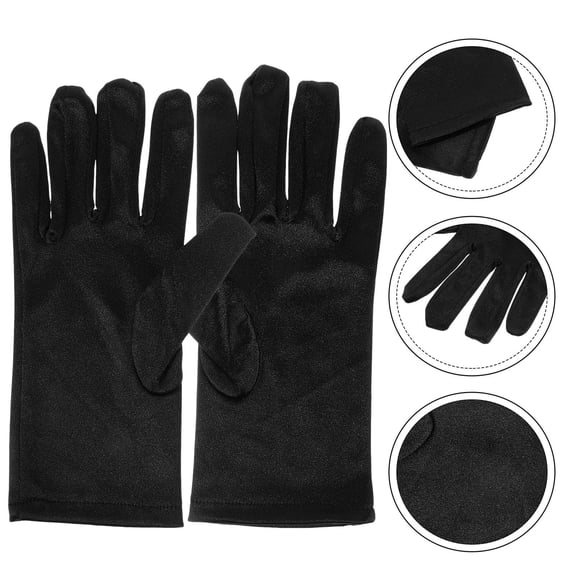 Tineasur 1 Pair Performance Gloves for Women Black Nylon Spandex