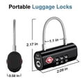 thumbnail image 4 of Puroma 2 Pack TSA Locks for Luggage, Luggage Locks Resettable Combination Zinc Alloy for Suitcase, Backpack, Laptop Bags, 4 of 7