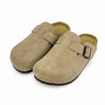 thumbnail image 2 of Kids Suede Clogs for Boys Girls Cork Footbed Sandals Potato Shoes Toddler Slip On Indoor Slippers Classic Outdoor Slipper Mules with Adjustable Buckle, 2 of 7