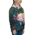 thumbnail image 3 of Vsdgher Whimsical Axolotl Fantasy Hoodie Youth Classic Hooded Pullover Sweatshirts Essentials Hoodie for Children (s-xl)-Small, 3 of 6