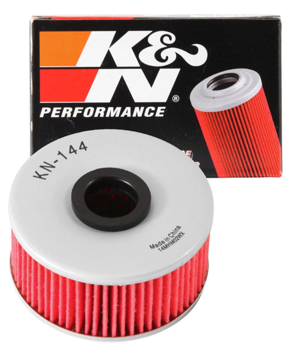 K&N Motorcycle Oil Filter High Performance, Premium, Designed to be used with Synthetic or
