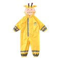 thumbnail image 2 of CNKOO Imperméable pour Enfants - Combinaison de Pluie à Capuche une Pièce Garçons & Filles Polyester Léger Design de Sécurité Réfléchissant Tailles P m L Jaune Vert Bleu, 2 of 4
