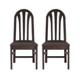 thumbnail image 2 of Linon Desmin Dining Chairs, set of 2, Brown Finish with Brown Faux Leather Fabric, 2 of 16