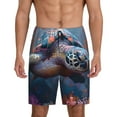 thumbnail image 3 of Lsque Underwater Lazy Turtle Mens Sleep Pajama Shorts,Short Pajama Pants, Cotton Ultra-Soft Knit-3X-Large, 3 of 9