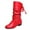 Red, variant on TKYCMSUAKI Women's Snow Boots,Women's Slouchy Mid Calf Boots Lace up Flat Boots Pull On Fall Weather Winter Boots