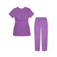 thumbnail image 1 of Sivvan Womens Scrub Set - Multi Pocket Cargo Pants & Stylish Mock Wrap Top, 1 of 6