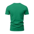 thumbnail image 3 of V Neck T Shirts for Men Casual Trendy Short Sleeve Tshirts Summer Breathable Lightweight Classic Fit Beach T Shirt with Pocket Green L, 3 of 3