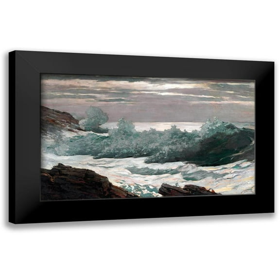 Homer, Winslow 14x10 Black Modern Framed Museum Art Print Titled - Early Morning After a Storm at Sea