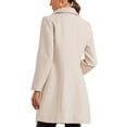 thumbnail image 3 of Abrigos elegantes de invierno para mujer, abrigo de botón casual, abrigo tipo guisante XS beige, 3 of 6