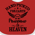 thumbnail image 4 of Inktastic Handpicked for Earth by My Pawpaw in Heaven with Angel Wings Boys or Girls Baby Bib, 4 of 4