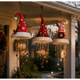 thumbnail image 2 of 3PC Lighted Santa Hat Hanging Chandelier, Pre Lit Christmas Santa Hat Decor with Warm LED Lights and Hanging Holiday Charms, Indoor Outdoor Covered Decor, 2 of 6