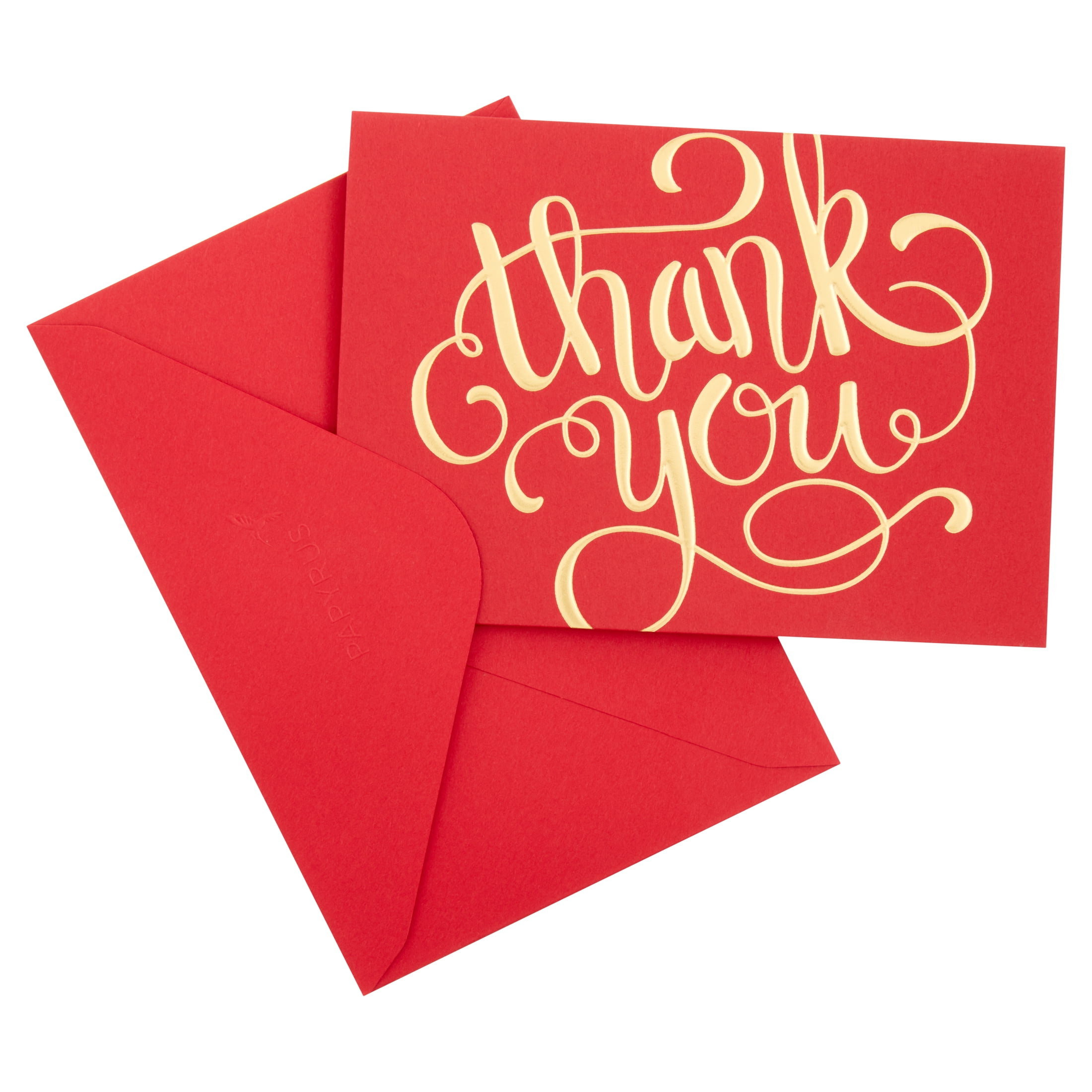Papyrus Red and Gold Boxed Thank You Cards, 12 ct - Harris Teeter