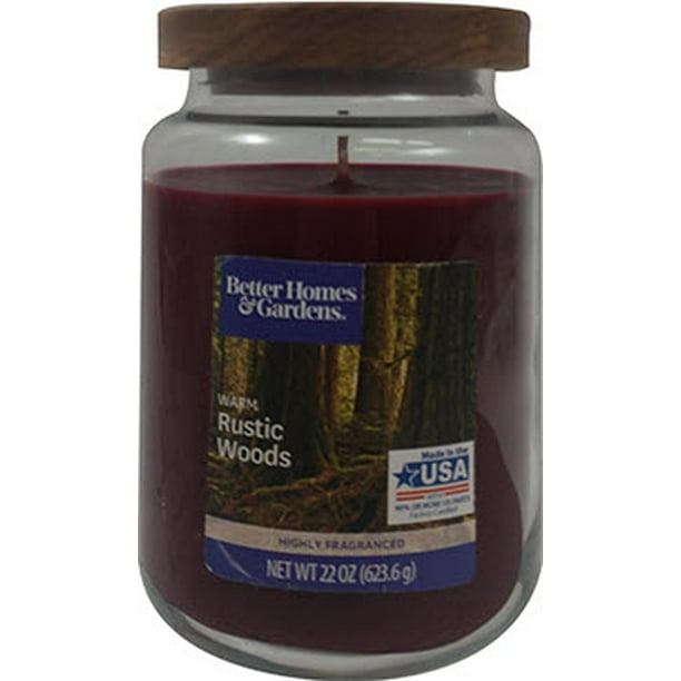 Better Homes & Gardens 22 oz Warm Rustic Woods SingleWick Candle