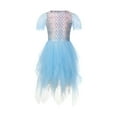 thumbnail image 3 of Wdgfv Girls Sequin Puff Sleeve Dress Elegant Net Layered Tutu Outfit for Toddler Kids Sparkly Party Flower Girl Sky Blue 12-24 Months, 3 of 3