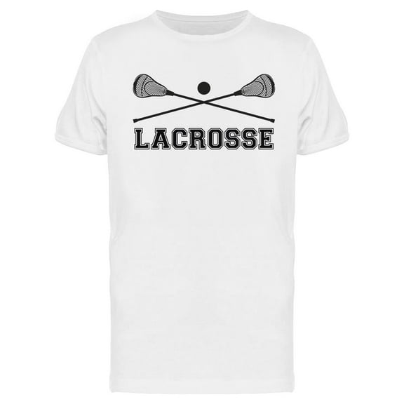 Lacrosse Sticks And Ball Design T-Shirt Men -Image by Shutterstock, Male 3X-Large