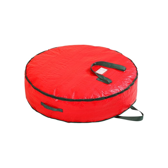 Christmas Wreath Storage Bag, 2 PACK Durable, Tarp Material, Zipper, Sturdy Carry Handle, Dust, Pest Protection - Ideal Home, Garage Organization for Holiday Wreath Decoration, 8.27 x 35.43 Inch