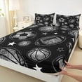 thumbnail image 3 of Manfei Soccer Football 3pcs Twin Sheet Sets,Sport Basketball Twin Fitted Sheet,Black White Breathable Flat Sheet,Gamer Bedroom Decoration, 3 of 7
