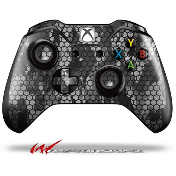 Decal Style Skin for Microsoft XBOX One Wireless Controller HEX Mesh Camo 01 Gray - (CONTROLLER NOT INCLUDED)