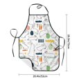 thumbnail image 4 of Naloa 1Pack Adjustable Bib Apron Waterdrop Resistant Cooking Kitchen Aprons for Women Men Chef, Easter Rabbit Print, 4 of 5