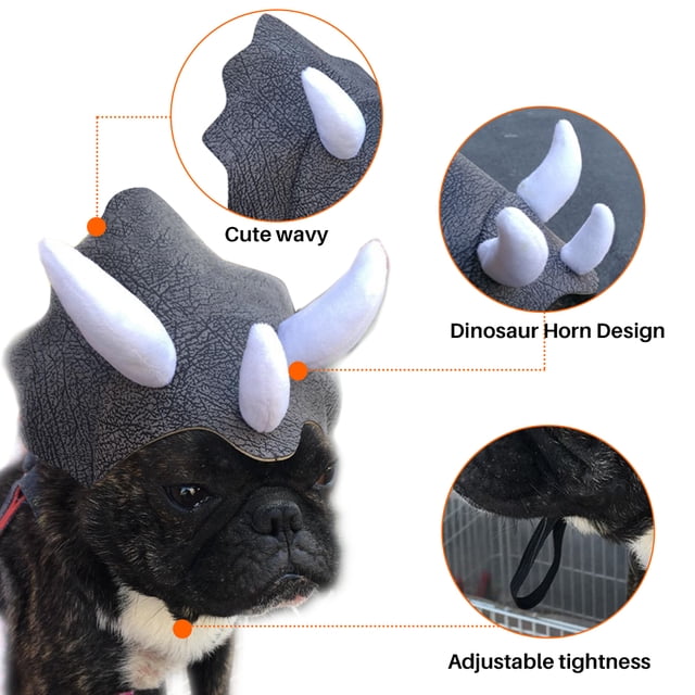 Ropa para Mascotas, Gorros para Mascotas Triceratops Ropa de Cosplay para Mascotas Triceratops Sombrero para Mascotas Experiencia incomparable