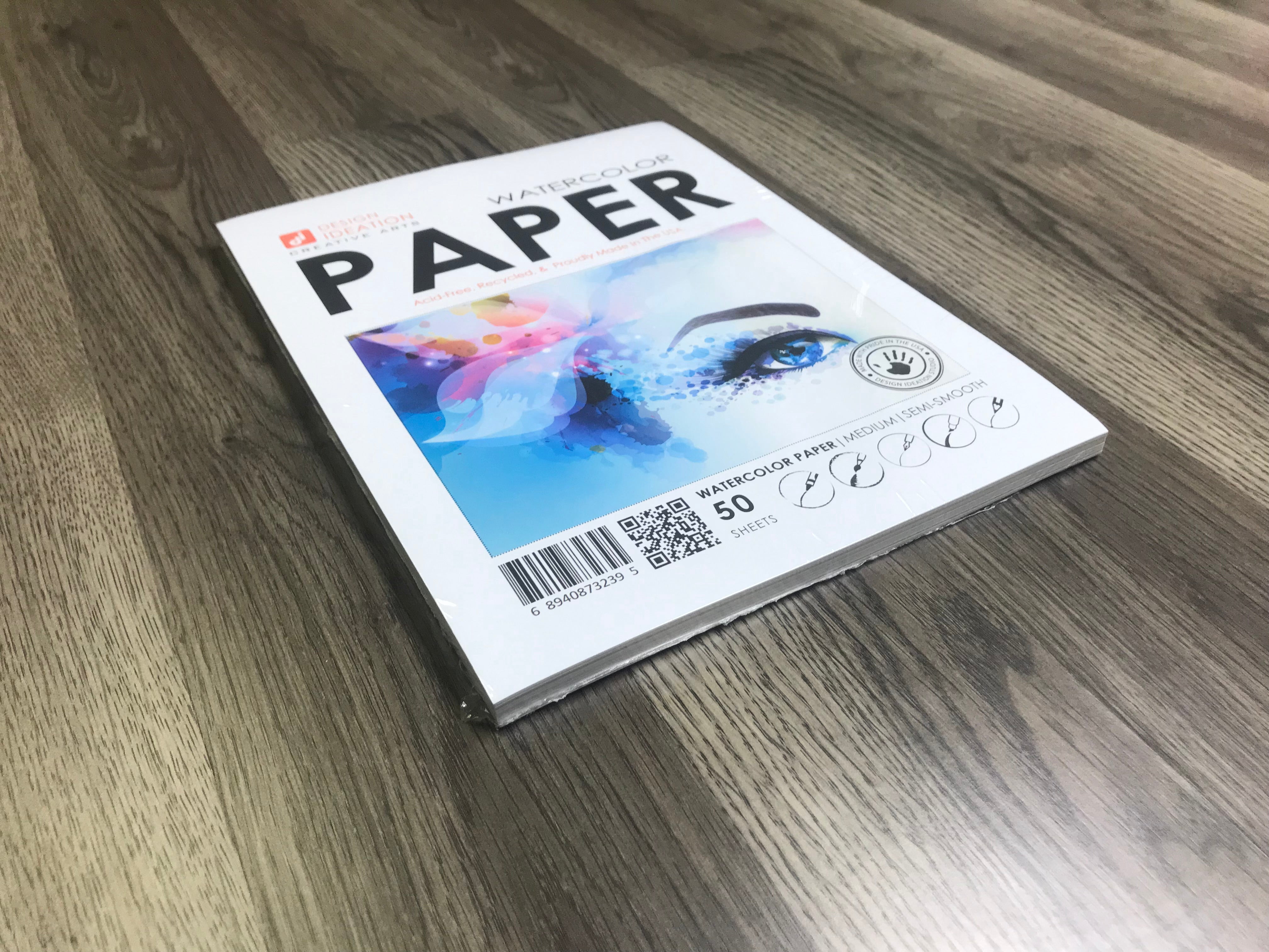 WATERCOLOR Paper : Multi-media paper. Loose Sheet Pack. (8.5" x 11") (100 Sheets)
