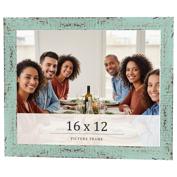 16x12 Frame Green Solid Wood Picture Frame Width 1.125 Inches | Interior Frame Depth 0.5 Inches |