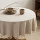 thumbnail image 4 of Mantel impermeable con borlas para comedor y mesa de cocina, cubierta de mesa bordada de poliéster resistente al aceite para decoración del hogar y restaurantes, 4 of 6