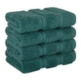 thumbnail image 5 of American Soft Linen Luxury 4 Piece Washcloth Set, 100% Cotton Turkish Washrags and Washcloths, Teal, 5 of 6