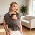 thumbnail image 4 of Adjustable Baby Wrap Carrier Cooling Air-Mesh, Easy to Wear Baby Carrier Sling, Baby Carriers Newborn to Toddler 8-35lbs, 4 of 5