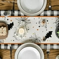 thumbnail image 3 of SM-XLHN Buffalo Plaid Gnome Bat Pumpkin Ghost Halloween Table Runner, Sensonal Kitchen Dining Table Decor for Home Party 13 x 72 Inch, 3 of 6